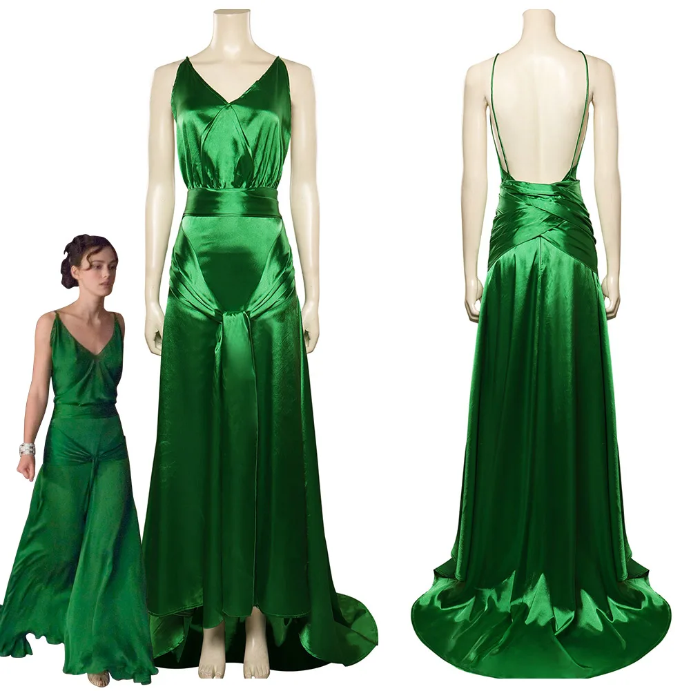 

Cecilia Tallis Cosplay Costume Movie Atonement Women Green Dress Outfit Halloween Party Clothes For Ladies Role Play Fashion New