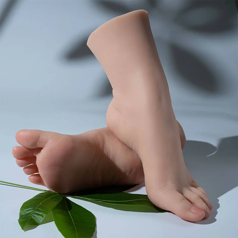

Female Silicone Foot Model New Design Nail Practice Feet Mannequin Foot For Shoes Sock Display ZH5000