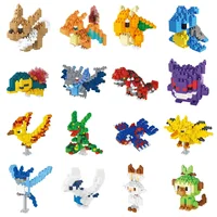 Pokemon Small Blocks Nanoblock Charizard Kyogre Groudon Rayquaza Model Education Graphics Toys for Kids Birthday Gift Toys 1