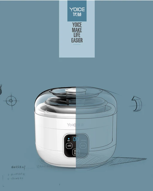 JoyMech yaourtière, machine à yaourt grecque, idéal pour le yaourt  biologique à domicile, le natto et le kéfir, 1 litre en destockage et  reconditionné chez DealBurn