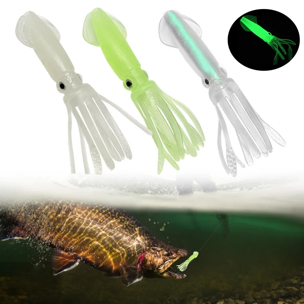 5pcs/set Luminous Bionic Squid Bait Artificial Sea Fishing Lure Outdoor Fishing Accessories