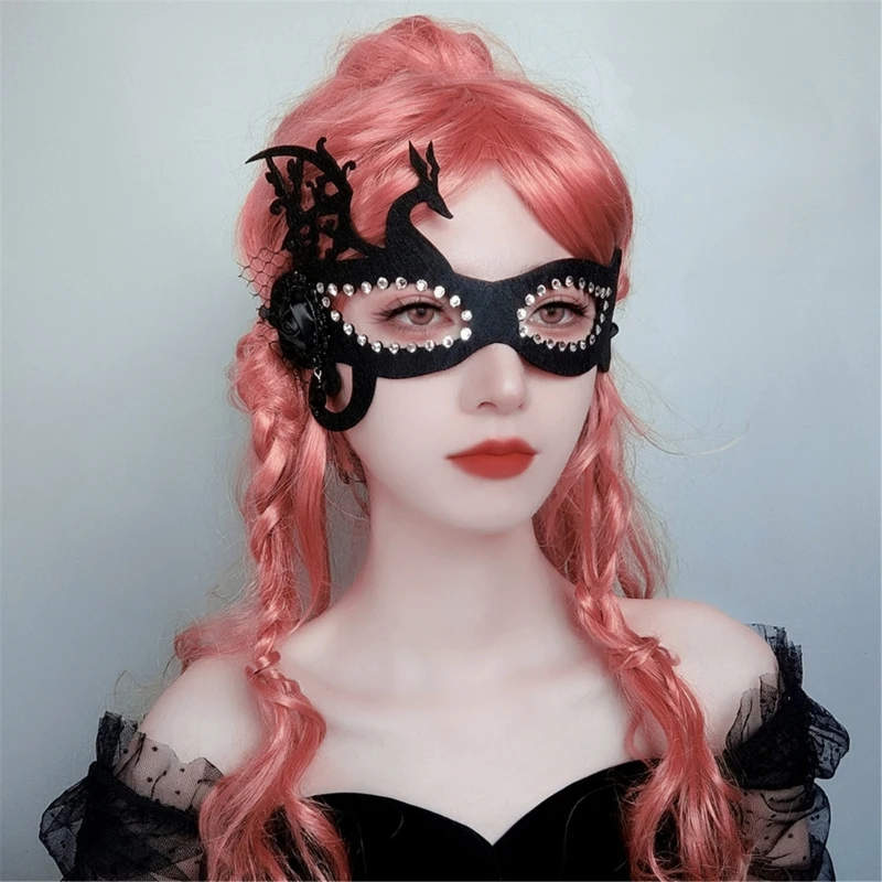 

Masquerade Mask with Mesh Halloween Mask Half Face Mask Mask for Women