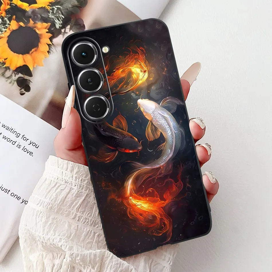 Cool Dragon Tiger Painted Soft Silicone TPU Phone Case for Tecno Spark 40 Series