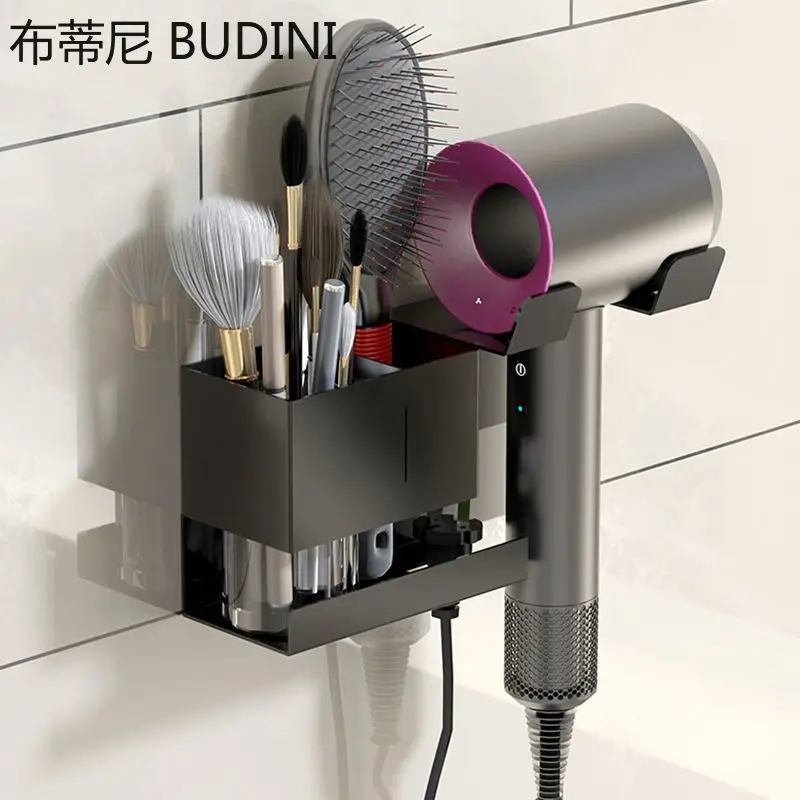 Suitable For Dyson Airwrap Dryer Wallmounted Shelf And Hair Curler