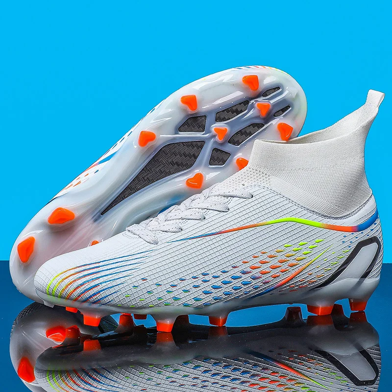 Professional Men's High Ankle Football Boots - Advanced Outdoor Soccer Cleats 2023 Edition