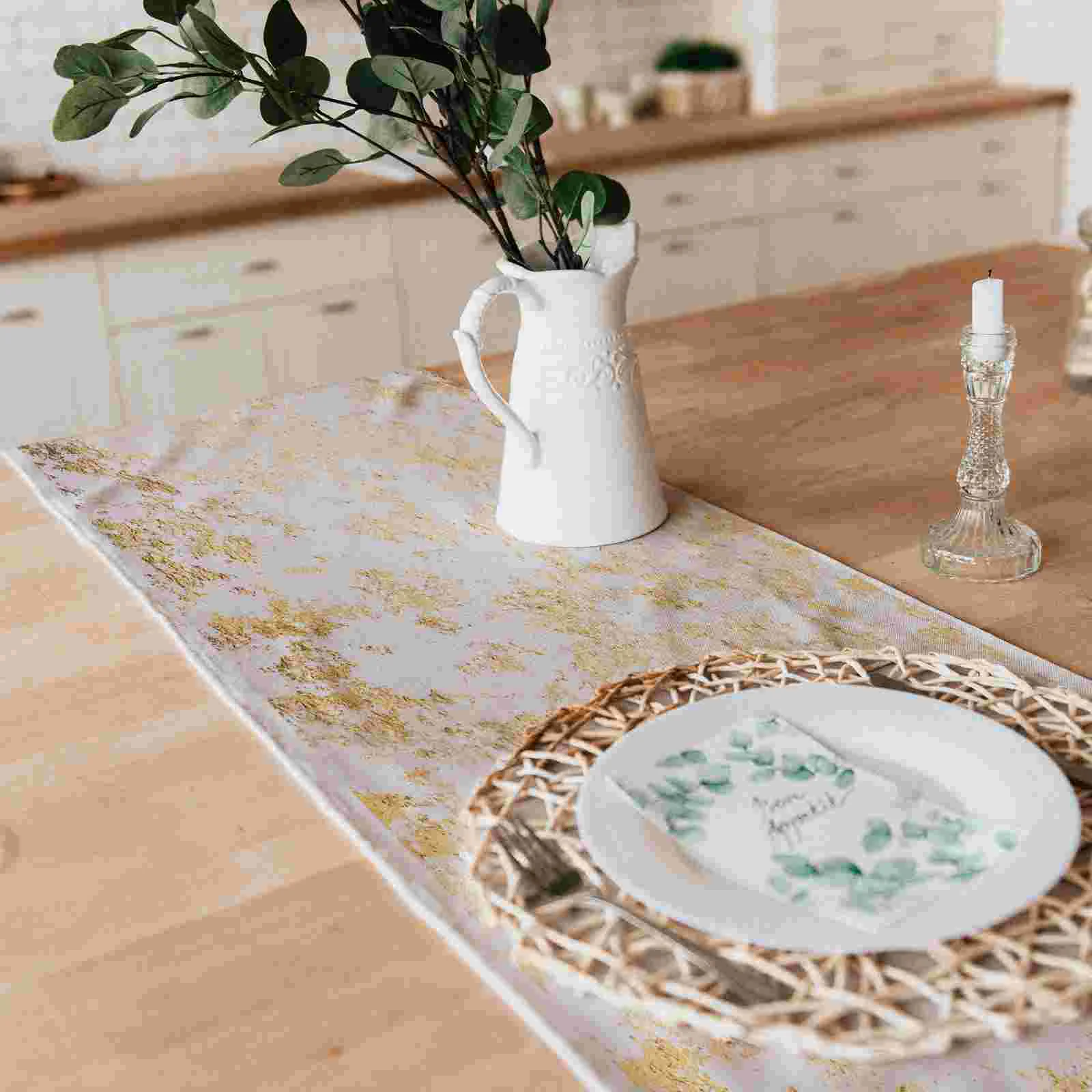 

Sparkle Metallic Gold Thin Table Runners Silver Sequin Glitter Metallic Mesh Party Table Decor For Wedding Banquet Birthday