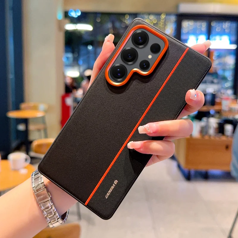 Stylish PU Leather Skin Protective Phone Case - Premium Back Cover