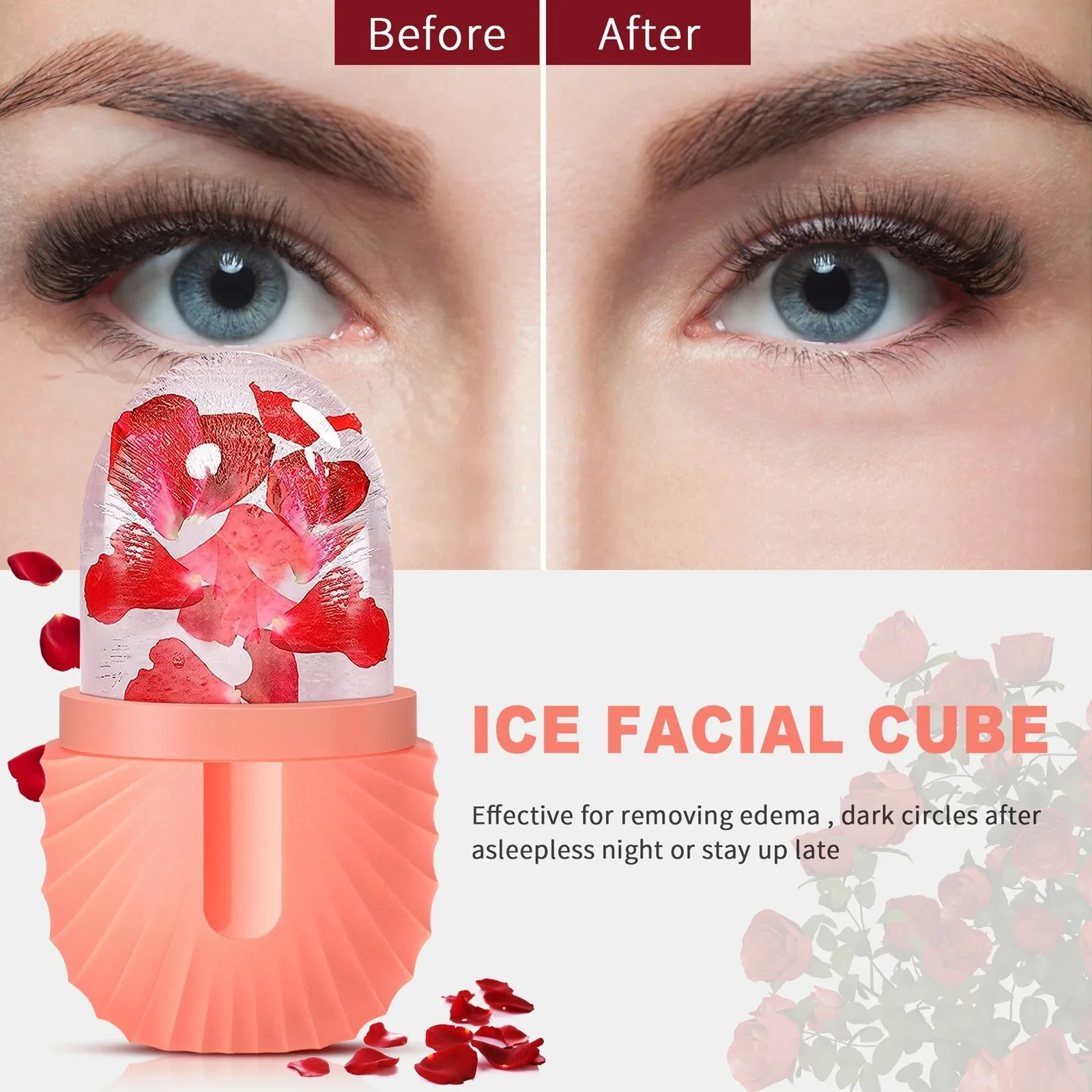 ice facial roller Ice Facial Roller Skin Care Beauty Lifting Contouring Tool Ice Cube Ball Tray Moisturizing Face Swelling Massager Silicone Tool