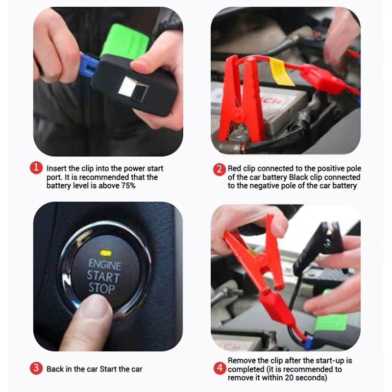 12V Car Jump Starter 16800mAh Power Bank Car Booster Charger Portable Auto Starting Device Emergency Battery Starter