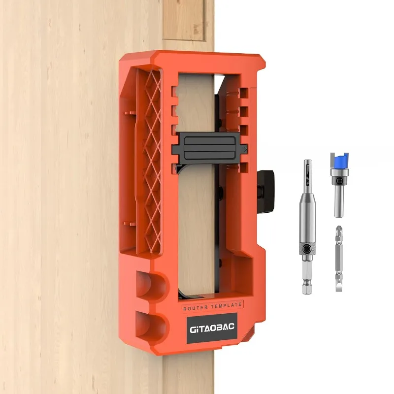 Universal Door Hinge Jig Kit for 3"-5" Hinges Mortiser & Router Template Fits Door Only Excl. Jamb