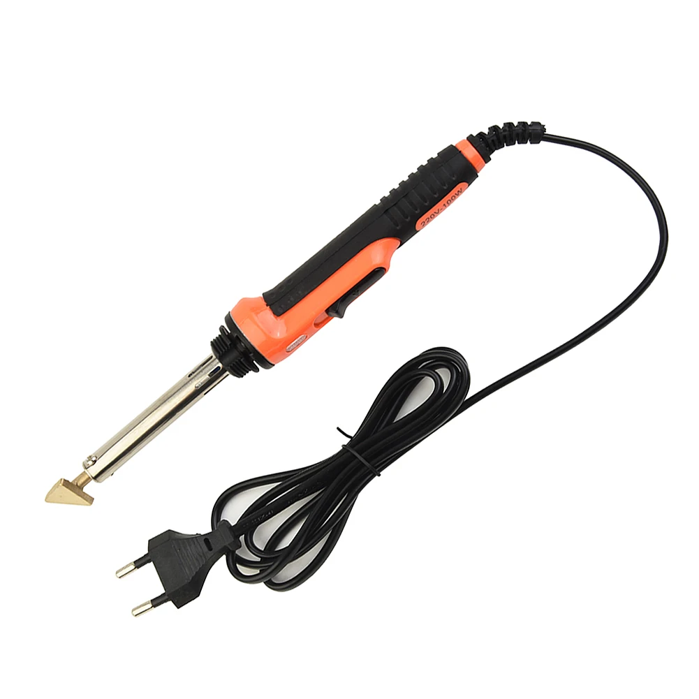 Iron Tip Electric Soldering Iron Carbon Glass 100W Kit Clamping Gas Nozzle Cable Conductivity Connector Corner