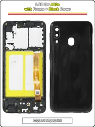 Enhanced LCD Display Touch Screen Digitizer Assembly with Frame (A20e black cover)