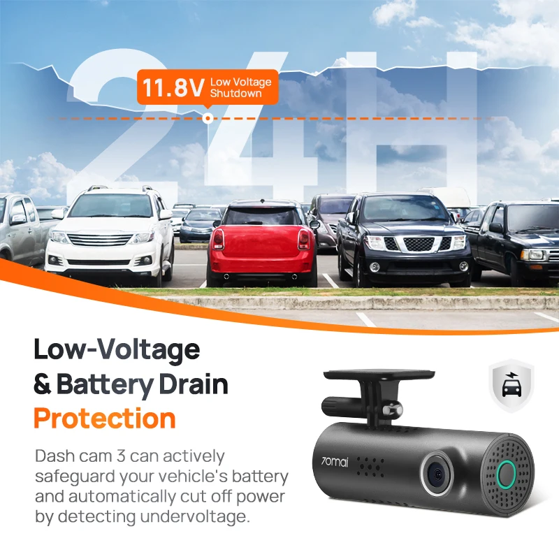 Dash Cam 70mai M200 APP English Voice Control 1080P HDR Night Vision 24H Parking Surveillance WIFI