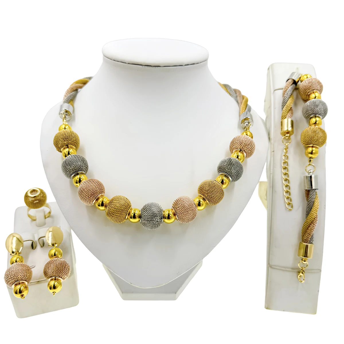Hand Bracelet Earrings Necklace Miriam Hand Charm Wristband Collar Fashion Jewelry Set Gift