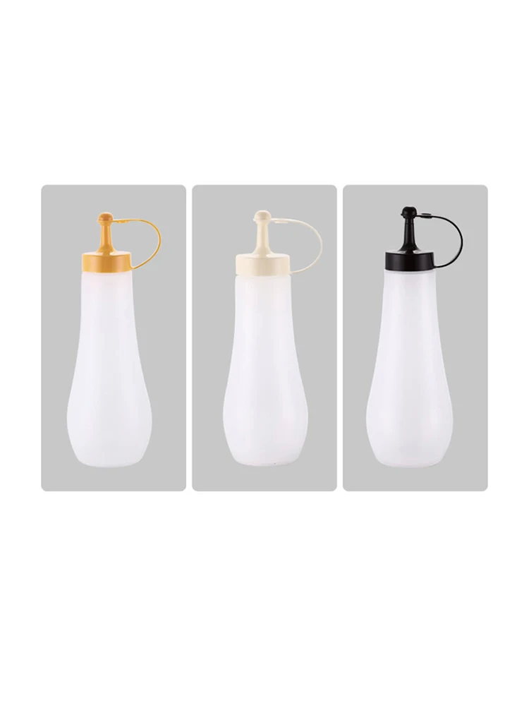 1PC Condiment Squeeze Bottles Enduring Plastic Squeeze Squirt Bottle for Ketchup BBQ Sauces Syrup Condiments Dressings