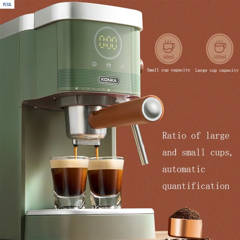Electric Italian Espresso Coffee Machine Maker Capsule with Foaming Milk Frother Coffee Powder Dual Purpose 2