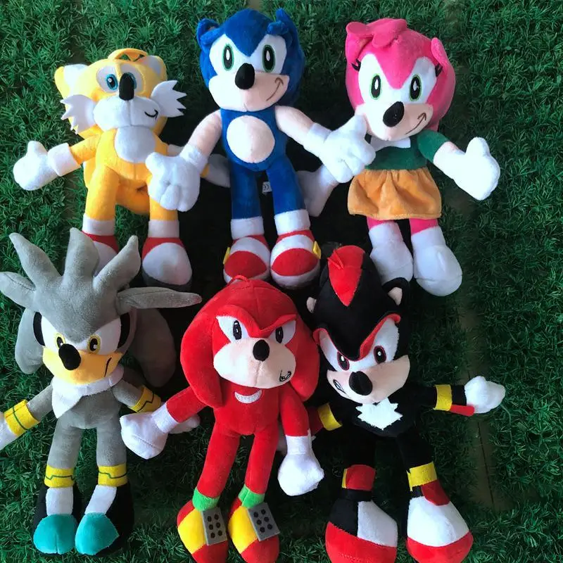 Personaggi Anime Sonic Red Blue Yellow Black Hedgehog Peluche Peluche Divano Decorazione Camera Da Letto Regalo Di Compleanno Per Bambini