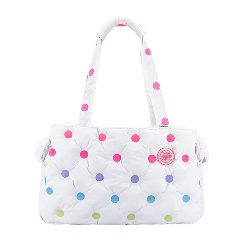 ARKIKA Polka Dot Pet Cat Bag Out Portable Puppy Dog Large Capacity Autumn and Winter Outdoor Backpacks