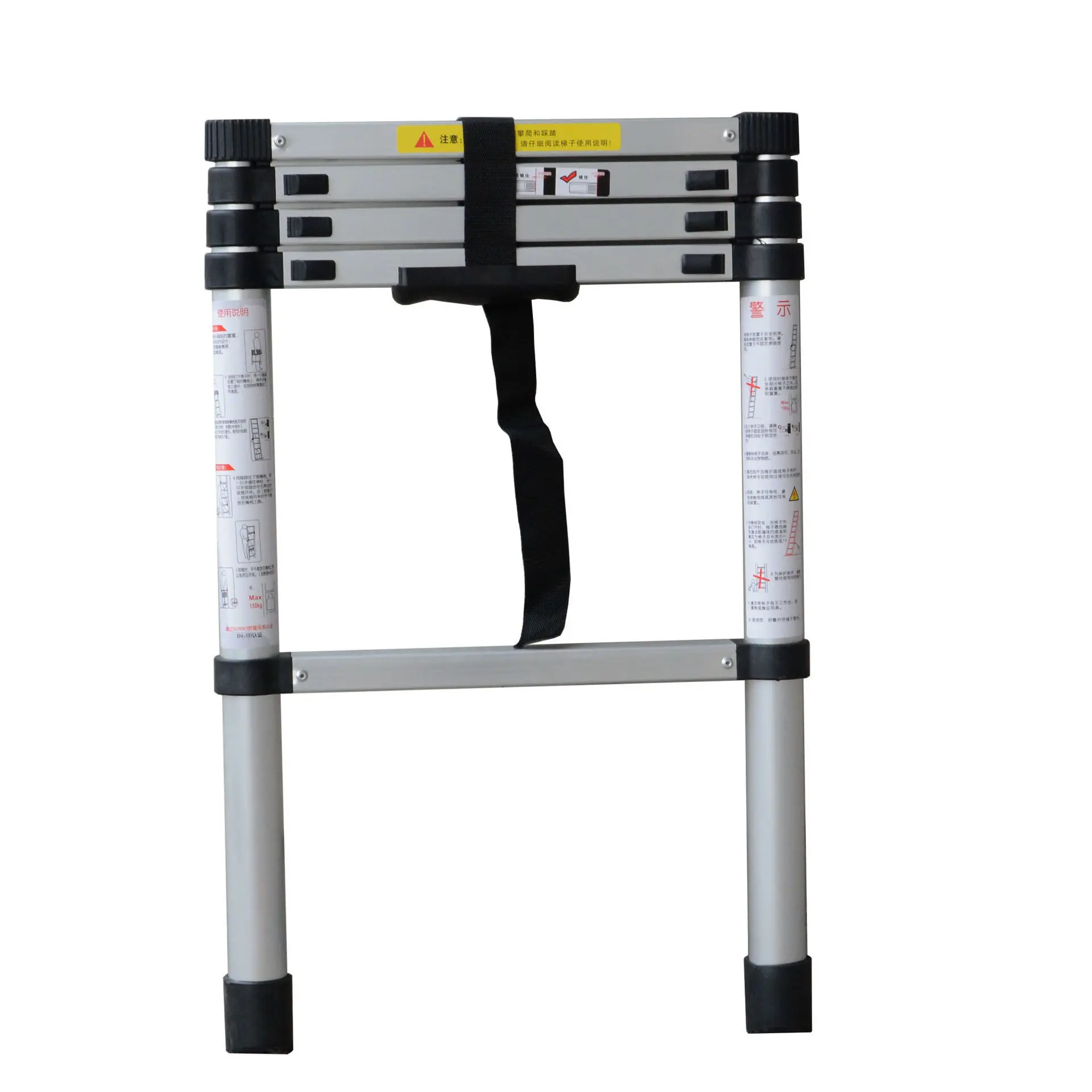 1.4M Aluminum Alloy Ladder Telescopic Straight Ladder Household Folding Thickened Multifunctional Lift Stairs