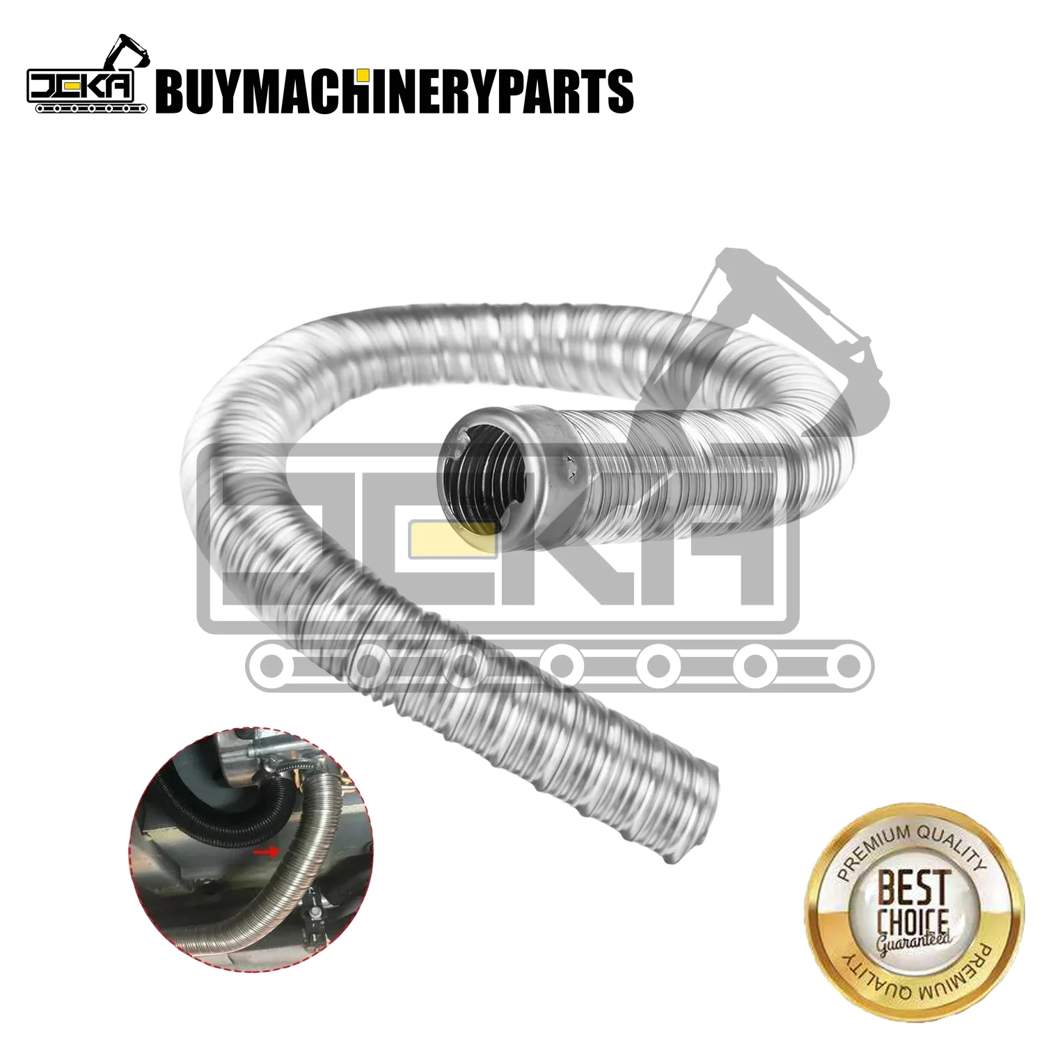 

24mm Stainless Steel Exhaust Pipe(1m) 36061296 90394 with Clamps Compatible with Webasto Eberspacher