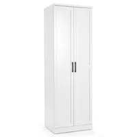 70" Storage Cabinet Freestanding Pantry Cabinet w/2 Doors & 5 Shelves White 1