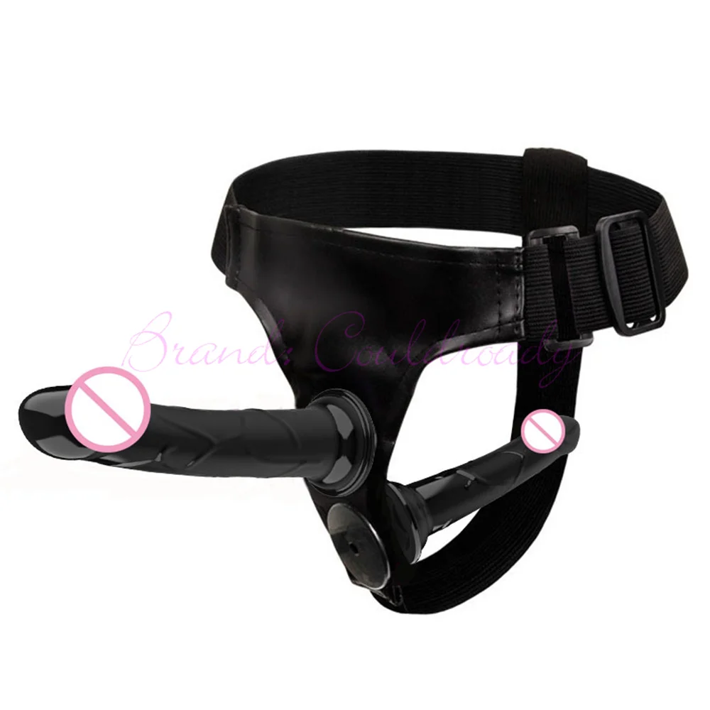 Sex Toys Double Penis Ended Strapon Harness Belt Dildo for Woman Lesbian Couples