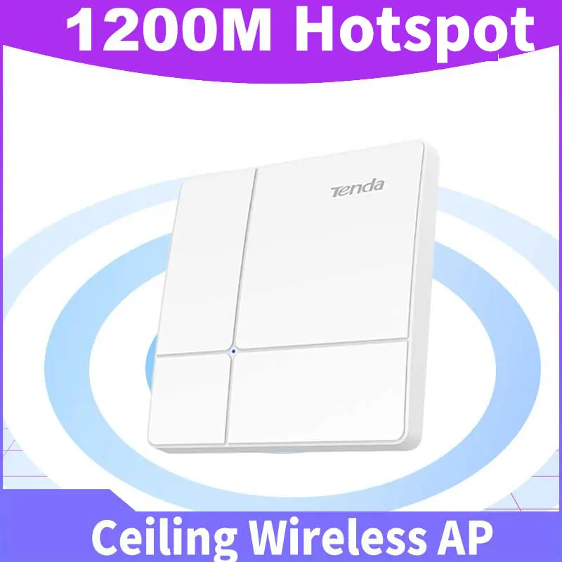 Tenda-estação Base de Fonte de Sinal sem Fio I24 Teto ap Gigabit Dual-band Ac1200 Wave2 Gigabit Access Hotspot Wi-fi Signal