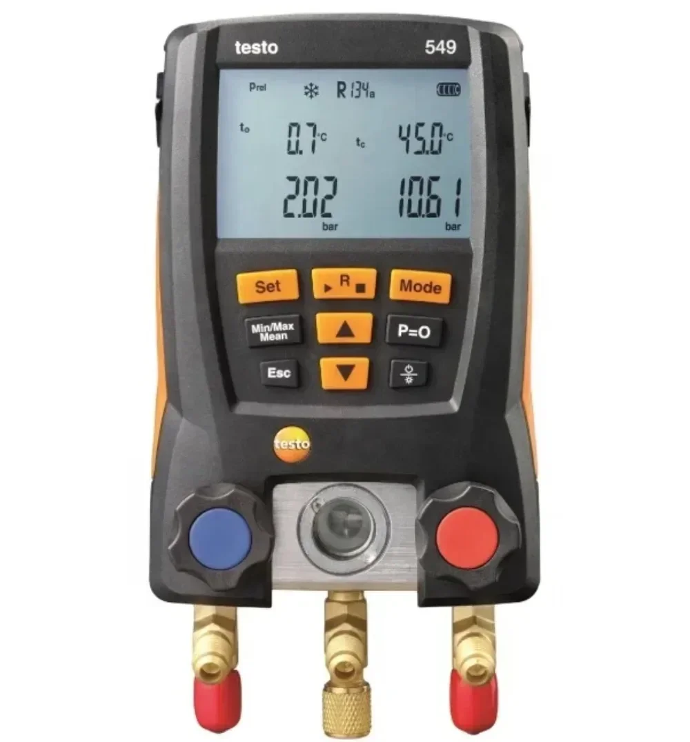 Testo 549 Originale Digital Collettore Meter Condizionatore D'Aria Manometro Refrigerante 2 Valvole Sistema Per Hvac 0560 0550