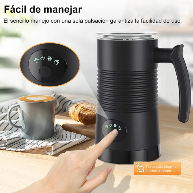  SIMPLETASTE Espumador de leche, vaporizador de leche eléctrico  4 en 1, máquina automática de espuma fría y cálida y calentador de leche  para latte, capuchinos, macchiato : Hogar y Cocina