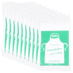 Clear Aprons Kids Disposable Waterproof Antifouling Apron Kitchen Cleaning Transparent Apron for