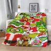Christmas Printed Blanket Picnic Blankets Warm Blanket S-StoleS Soft Comfortable G-GrincS Blanket Home Travel Birthday Gift 1