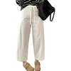 2025 Spring Pregnant Woman Harem Trousers Loose Casual Maternity Midi Pants Short Lady Wide Legs Pants 4