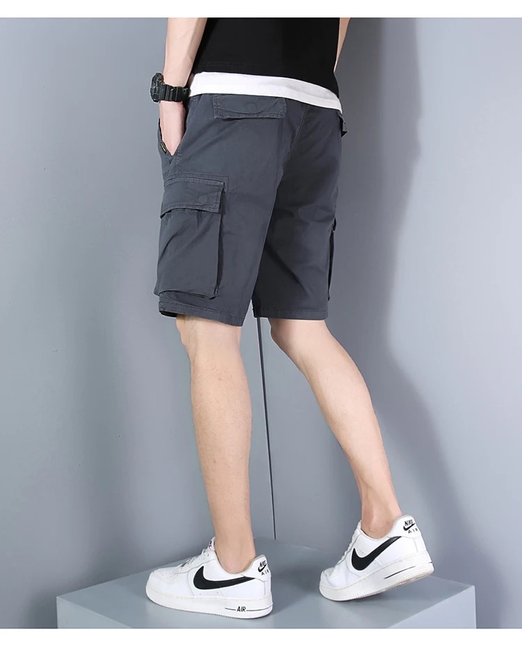 mens casual summer shorts Men's Cargo Shorts 2022 Summer Casual Shorts Men Cotton Bermuda Shorts Drawstring Elastic Waist Sports Shorts Mens Solid Color maamgic sweat shorts