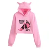 Rose Rosie APT. Bruno Mars Cat Ears Long Sleeve Crop Tops Girls Fashion Hoodie 4