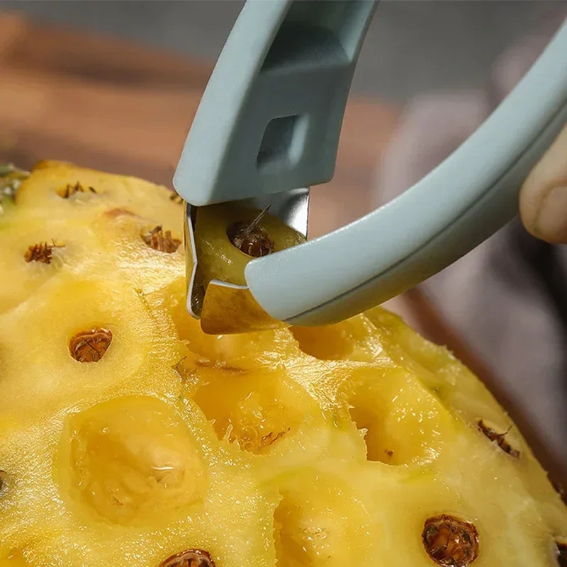 1PC Stainless Steel Fruit Tweezers Pineapple Eye Peeler Knife Pointed Strawberry Seed Remover Clip Cutter Kitchen Accessory