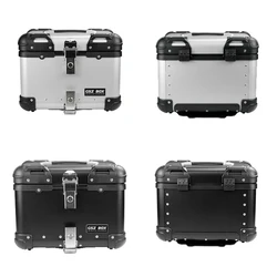 Motorcycle Trunk Rear Tail Luggage Box Storage Helmet Top Case Holder Lock Aluminum Toolbox Moto Topbox Moto Accessories