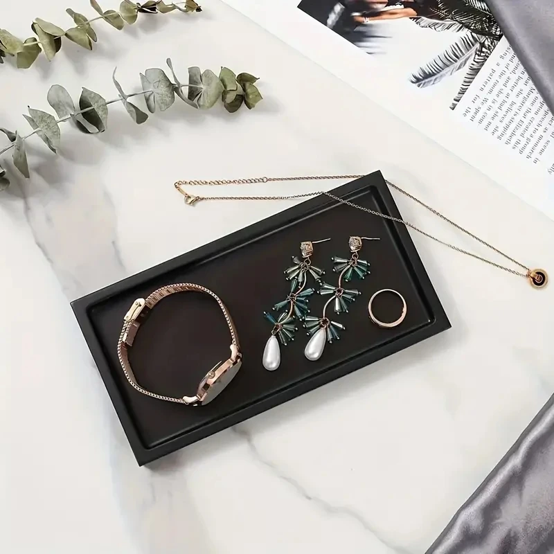 Multi-Purpose Silicone Vanity Tray 1pc for Bathroom and Dressing Table Organize Soap Shampoo Perfume Jewelry and More silicone vanity tray