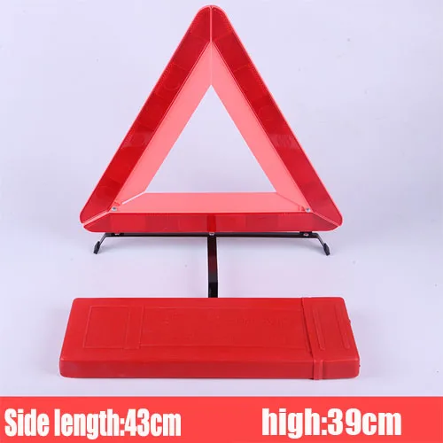 Car Triangle Reflective Strip Emergency Breakdown Warning Triangle Sign Red  Reflective Safety Hazard Foldable Auto Accessories