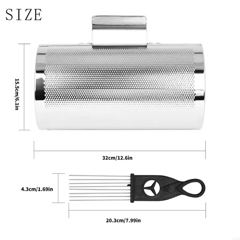 E56D Guiro Shaker, Metal Guiro Musical Percussion Instrument with Scraper Professional Band Accompaniment Training Tool