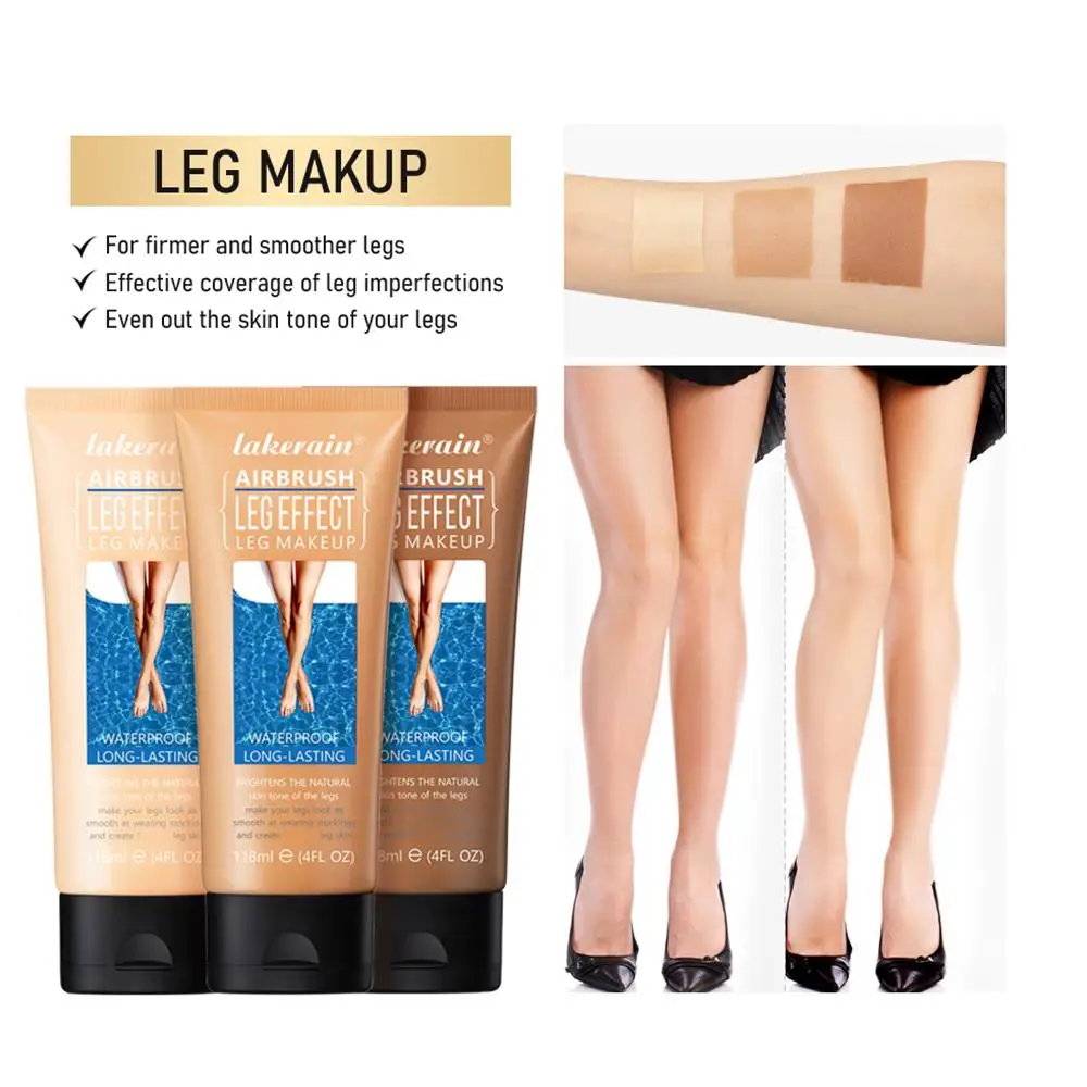 Leg Makeup Moisturizing Liquid Body Foundation Fake Tan Cream Skin Lotion Body Care Tone Even Skin Tanning V5Y1