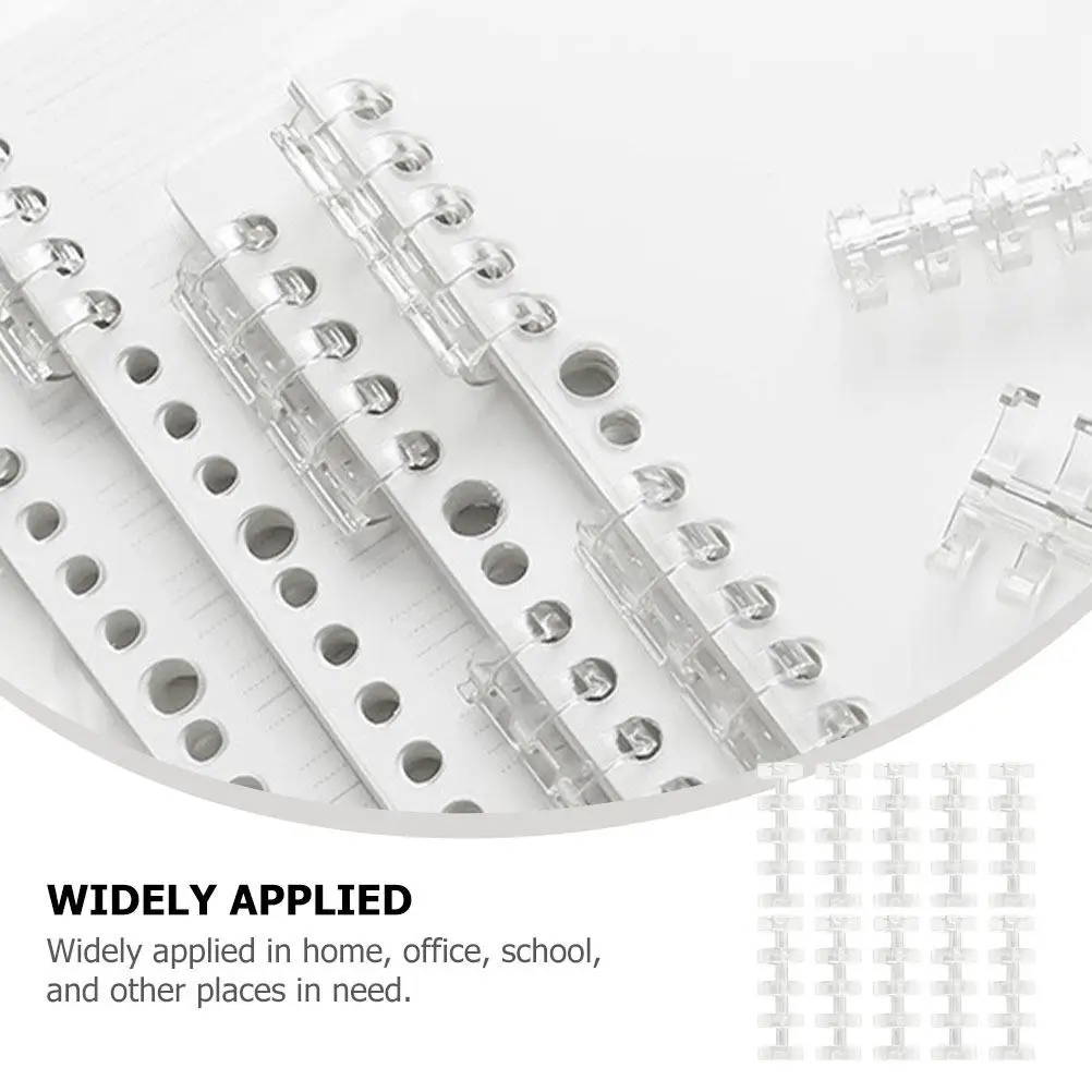 20개 고품질 플라스틱 루즈리프 바인더, 스크랩북킹, 저널링, 창의적인 문구류, 학교용 5홀 분할형 바인더