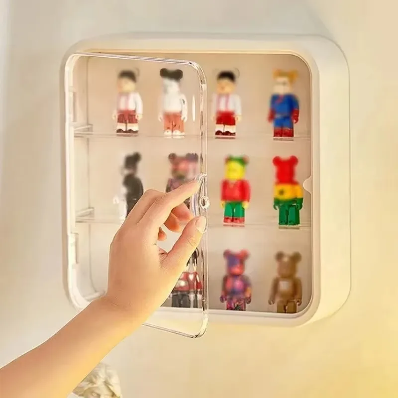 Clear Acrylic Display Case Wall Mounted Organizer for Collectible Figures Dolls Blind Box Storage Dustproof Transparent Cabinet storage box plastic storage box storage container