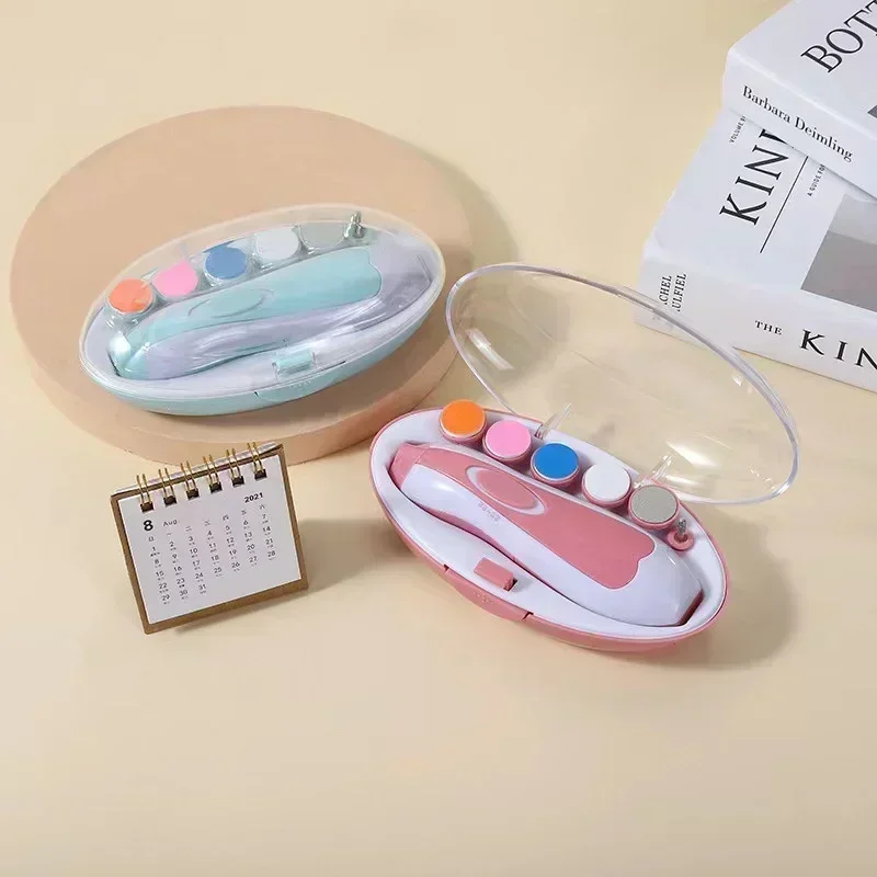 Kids Baby Nail Trimmer Electric Baby Manicure Pedicure Nail Clippers Cutter Scissors Care Set New Born Kids' safety nail clipper 4
