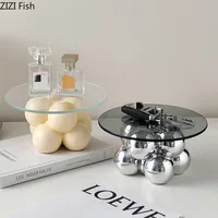 Table Storage Shelf Organizer Storage Tray Decorative Plate Jewelry Tray Key Trays Aromatherapy Plate Dim Sum Dish Snack Plates 1
