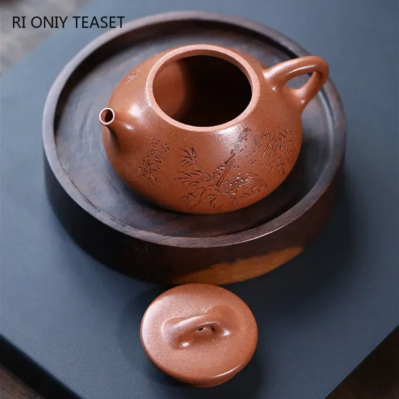 Travel Kung Fu Ceramic Teapot Set - Portable Handmade Purple Clay Tea Set With Gift Bag