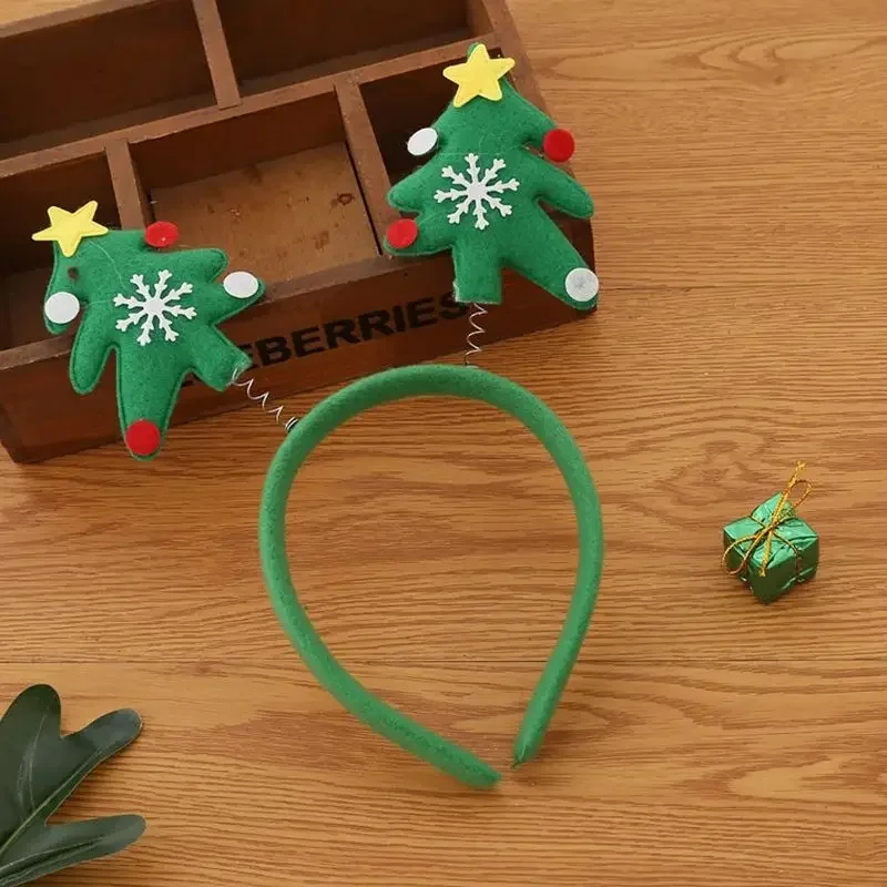 Christmas Headbands Xmas Hat Santa Hairband Xmas Girl Favor Gifts Head Hair Band Merry Christmas Decor Hairband Hair Hoop