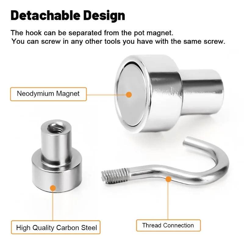 Metal Magnetic Hooks 10/1Pcs for Wall-mounted Storage