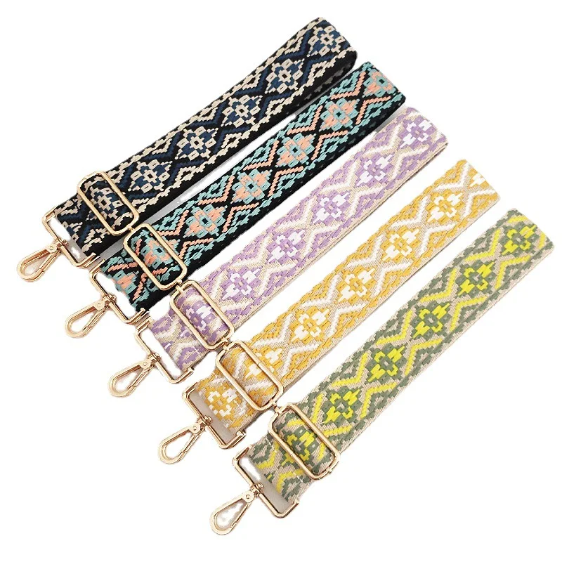 

Women's Jacquard Belt Shoulder Strap for Bag Travel Accessories New Ethnic Style Bag Belt