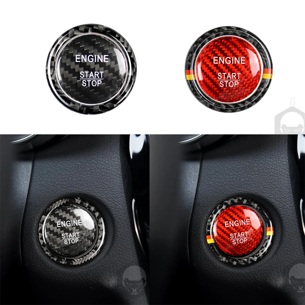 

Углеродное волокно для Mercedes Benz W204 W205 W212 C E класс кнопка запуска и остановки двигателя автомобиля клейкое кольцо аксессуары
