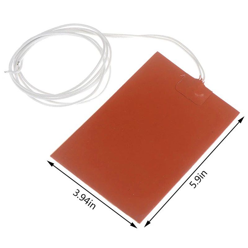 Siliconen rubberen verwarmingsmat, 100 x 120 mm, 12 V, 12 W, siliconen verwarmingsplaat, elektrische verwarmingsplaat met constante temperatuur 60 °C maxium voor tank gereedschap Siliconen rubberen verwarmingsmat, 100 x 120 mm, 12 V, 12 W, siliconen verwarmingsplaat, elektrische verwarmingsplaat met constante temperatuur 60 °C maxium voor tank gereedschap